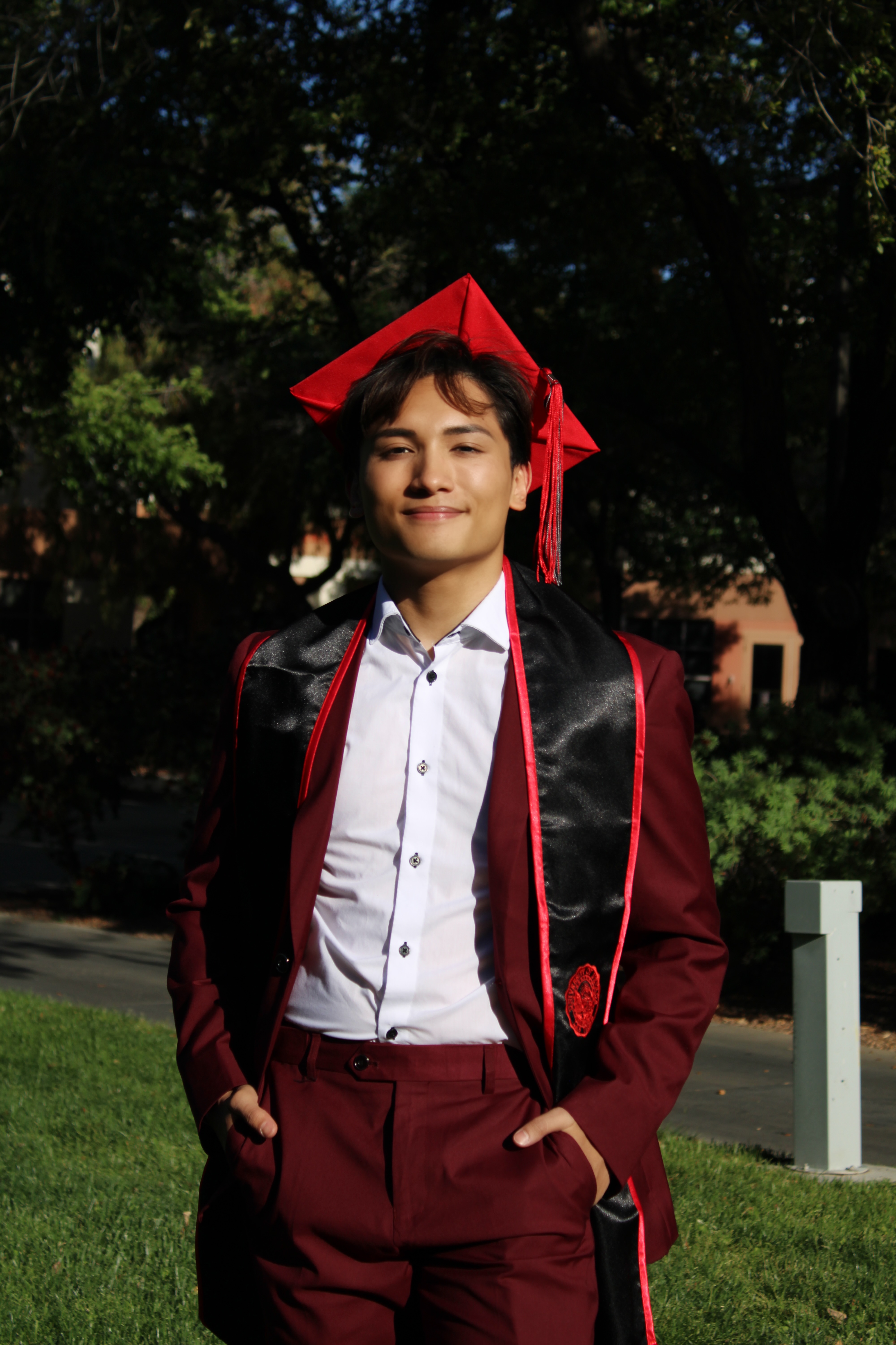 Graduation photo study of Mark Jayson Farol.