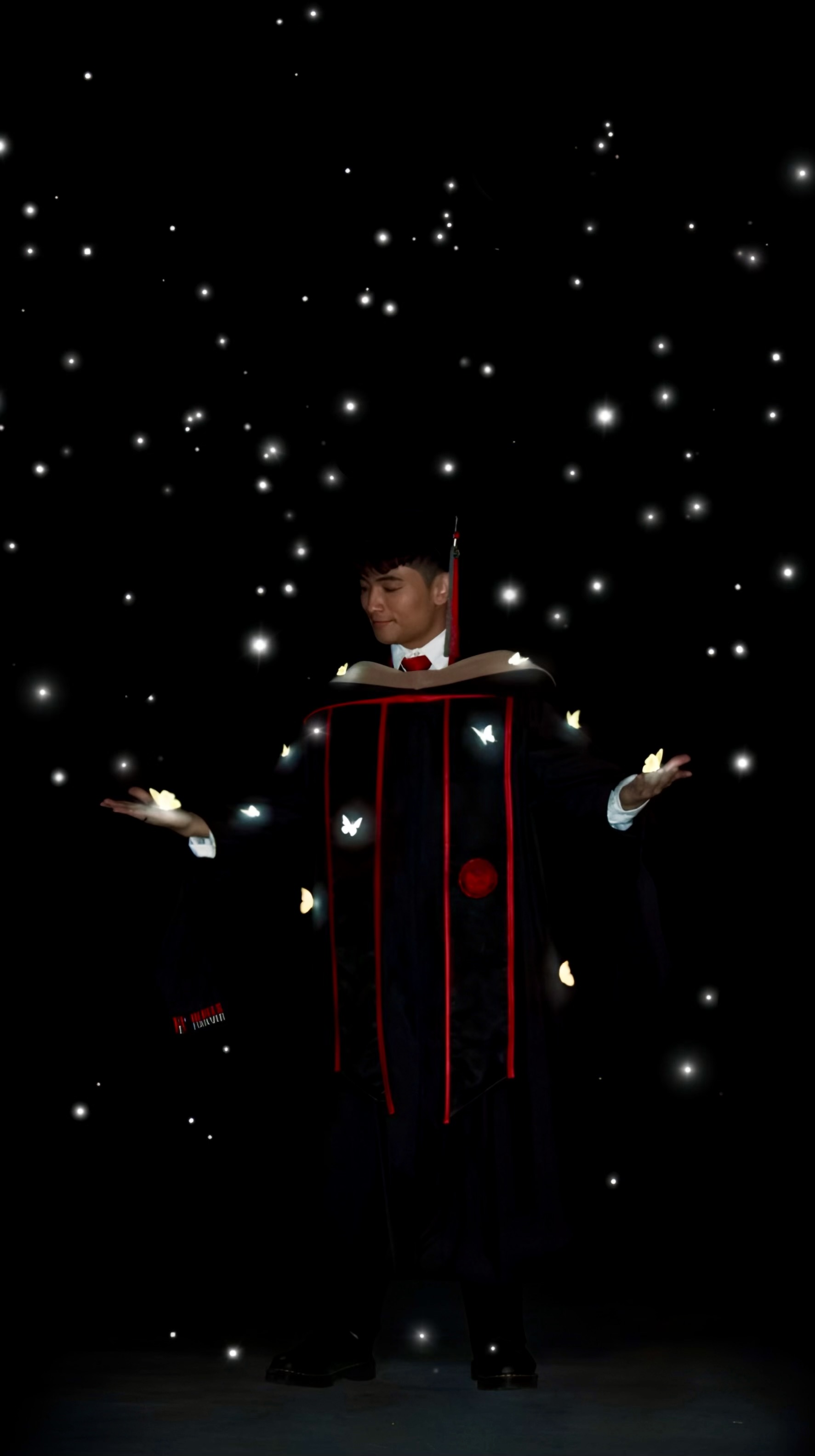 Graduation portrait of Mark Jayson Farol in a formal pose.